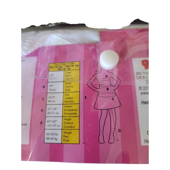 Hello Kitty Dress Costume Girls Sz XL 14-16  with Kitty Ear And Glasses - Picture 4 of 7